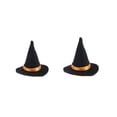 thumbnail image 1 of 2Pcs Mini Felt Witch Hats for Halloween, 2.7" Black Handmade Bottle Decor, DIY Craft Accessories, Reusable Tabletop Ornaments for Holiday Celebrations & Craft Projects, 1 of 7