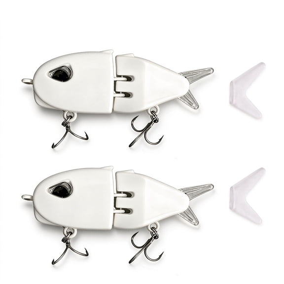 2Pcs Mini Glide Bait for Bass Fishing,Slow Sinking Fishing Lure,Freshwater Saltwater Multi Jointed Swimbait Wobbler,for Amazing Fishing Gear Gifts for Family