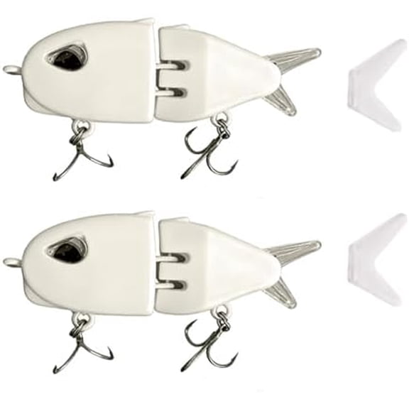 2Pcs Mini Glide Bait for Bass Fishing,Slow Sinking Raptor Fishing Lure,Freshwater Saltwater Multi Jointed Swimbait Wobbler,for Amazing Fishing Gear Gifts for Family