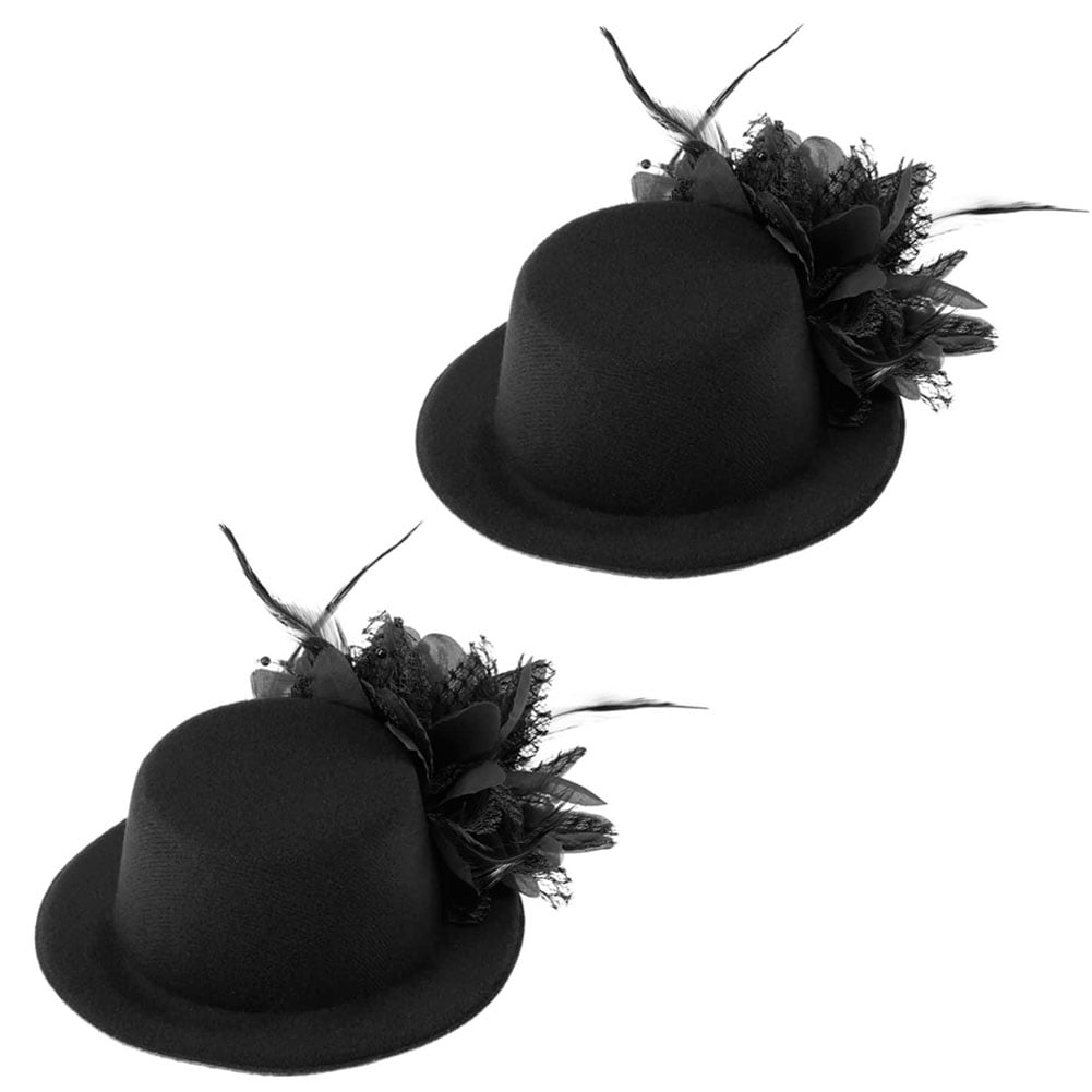 Mini Top Hat Hair Clips Fascinator Set Elegant Tea Party Accessories 71aa99sPuAL._AC_SY350_QL65_.jpg main image 3