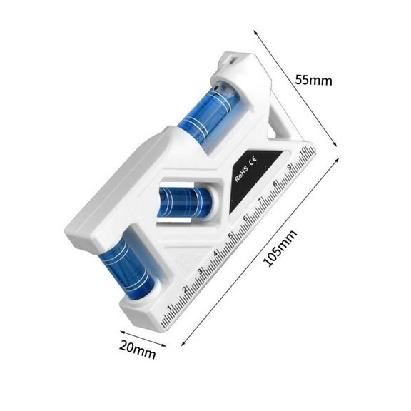 2Pcs Mini Level Gauge High-Precision Horizontal Vertical Measure Protractor Three Level Gauge Bubbles Measurement Bubble Level Fangkenuo