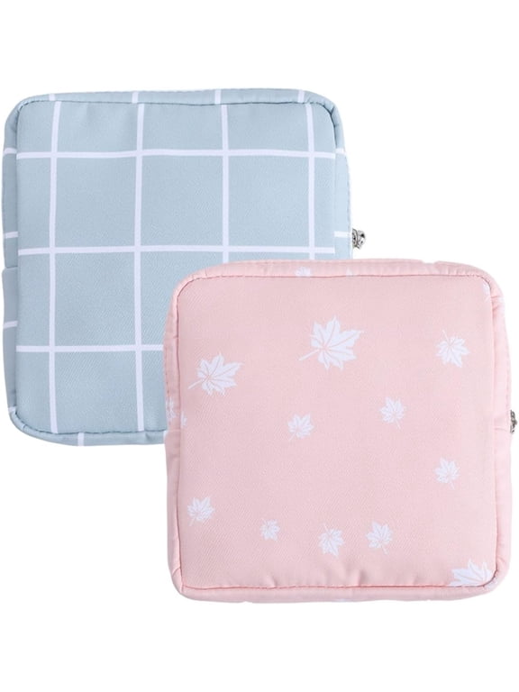 2Pcs Mini Makeup Bag,Cute Pocket Cosmetic Bag,Portable Small Make Up Bags for Women,Travel Cosmetic Bag Small Makeup Pouch,Mini storage bag for Sanitary pad,coin,lipstick,jewelry
