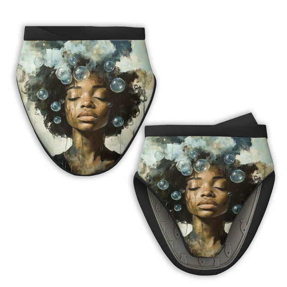 2Pcs Mini Oven Mitts, Beautiful Float - Bubble Maiden Fabric Kitchen Gloves, 5.9in Kitchen Mitts for Oven, Heat Resistant Soft Quilted Cotton Lining for Safe Backing Cooking