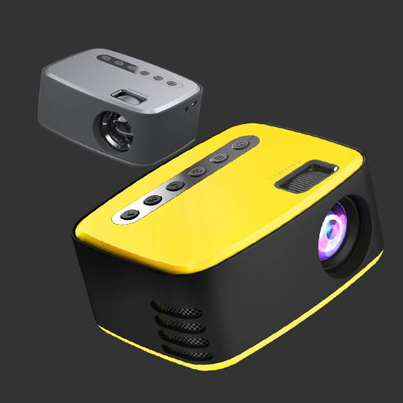 2Pcs Mini Projector, Kadlawus Mini Projector, Portable Pocket Home Cinema 1080P LED Movie Projector with Video Input Ports, 3D HD Video Player for Indoor Outdoor Use