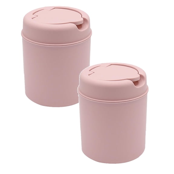 2Pcs Mini Can Covered Desktop Can Small Paper Can Suitable For Children'S Rooms Dressing Tables Living Rooms Desk Covered Cans Suitable For Homes And