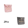 thumbnail image 1 of 2Pcs Mini Velvet Solid Color Retro Embroidered Button Makeup Lipstick Storage Bag, 1 of 9