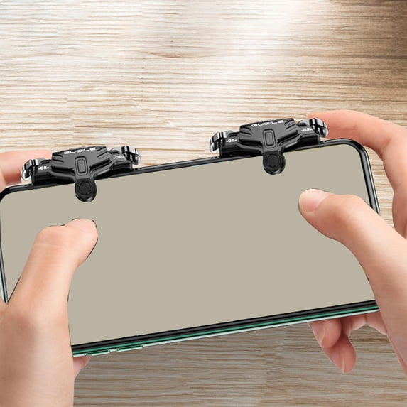 2Pcs Mobile Games Controller/ 4 Finger Operate Low Latency Gifts for Thickness 14mm Phs/ Gaming Joysticks for Game Lovers/