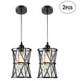 thumbnail image 1 of 2Pcs Modern Dining Room Hanging Light Kitchen Island Pendant Lamp Fixture Black, 1 of 12