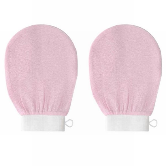2Pcs Moroccan Shower HaMMam ​Hamam Exfoliating Glove/Mitt Bath Scrub Pink