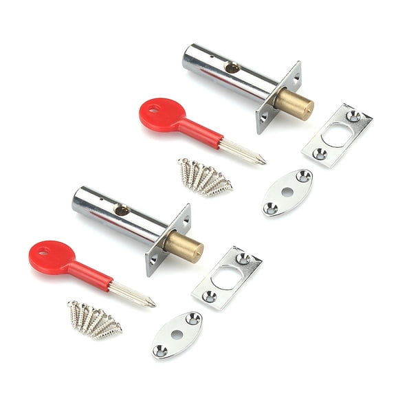 2Pcs Mortice Door Bolts with Star Key Concealed Tube Well Lock AntiTheft Door Security Rack Bolts for Door and Window