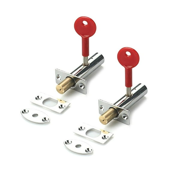 2Pcs Mortice Door Bolts with Star Key Pipe Tube Well Security Mortise Lock