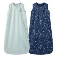 thumbnail image 1 of 2Pcs Mosebears 0.5 Tog Baby Sleeping Bag - Cotton Summer Sleep Sack for Newborns, Boys & Girls(Sage&Blue,L(12-18 Months)), 1 of 9