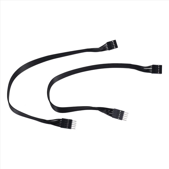 2Pcs Motherboard HD Audio 9Pin Male to Female Extension Cable for PC DIY Black 30CM,2 * Motherboard HD Audio 9Pin Male to Female Extension Cable,black