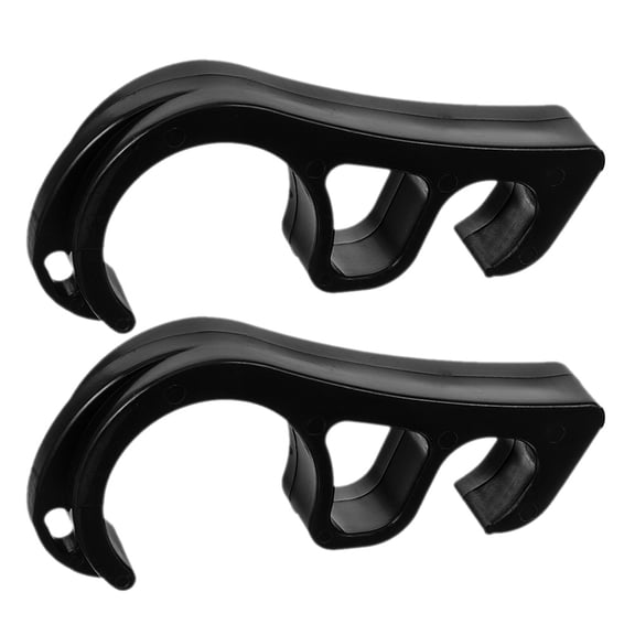SHINYPASING Bicycle Handlebar Hook ABS Plastic Black For Cyclists Cycling 2Pcs 3.4X1.4X0.6In