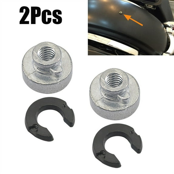 2Pcs Motorcycle Bike Rear Seats Nuts Kit for Harley Sportster Mount Nut Bolt