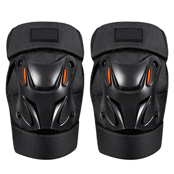 2Pcs Motorcycle Elbow Pads Shock Absorbing Protective Elbow Guards With Adjustable Straps For Riding Cycling Outdoor Sports(Black-23Cm)