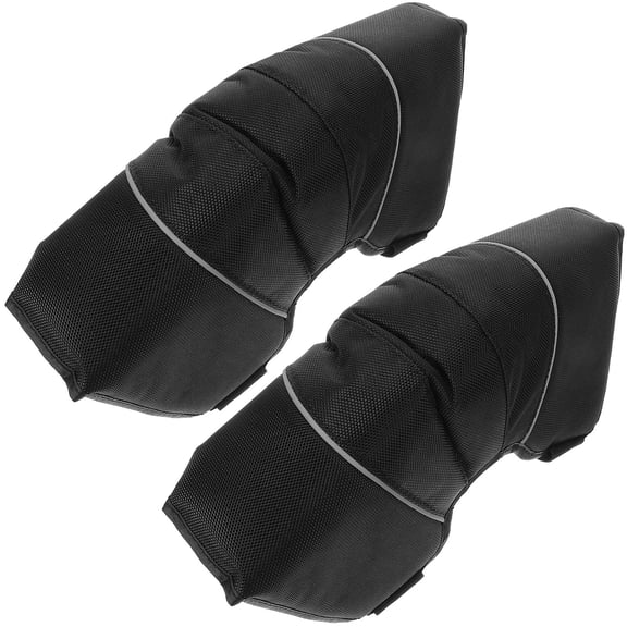2Pcs Motorcycle Protective Gear Black Knee Pads Adjustable Sturdy Impact Resistant for Outdoor Riding