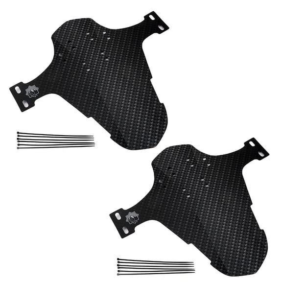 2Pcs Mountain Bike Mudguards Bike , Carbon Fiber Mud Guard Front and Rear Bike Mudguard for 26" 27.5" 29"