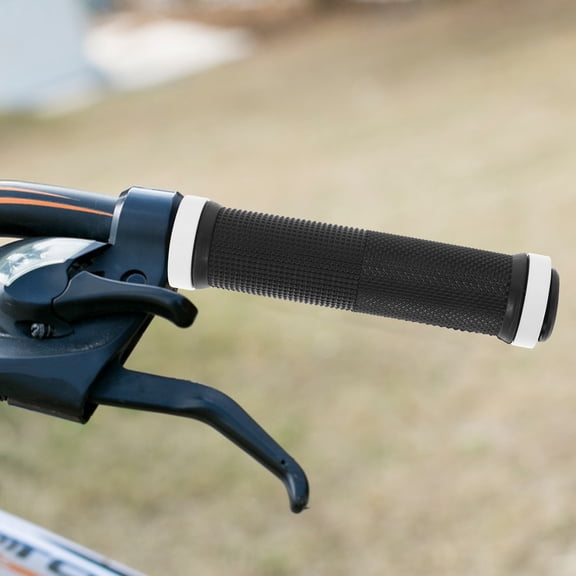 2Pcs Mountain Bike Rubber Handlebar Grips Easy Install Replacement with Aluminum Core