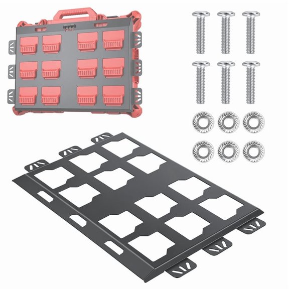 2Pcs Mounting Plate Compatible with Milwaukee Packout Toolboxes, 48-22-8486 for Milwaukee Mounting Plate, For Tool Storage and Organization System, 100 Lbs Load Capacity