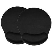 2Pcs Mouse Pad with Wrist Support, Ergonomic Mouse Pad with Memory Foam Wrist Rest Cushion, Non-Slip Rubber Base Gaming Mouse Pad for Home Office Computer Laptop