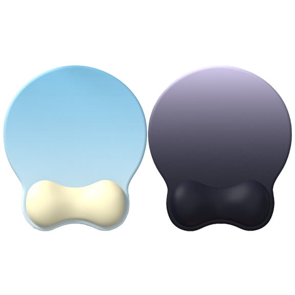 2Pcs Mouse Pad with Wrist Rest, Ergonomic Comfortable Computer Wrist Support for Laptop, Pain Relief Mousepad with Non-Slip PU Base for Office & Home