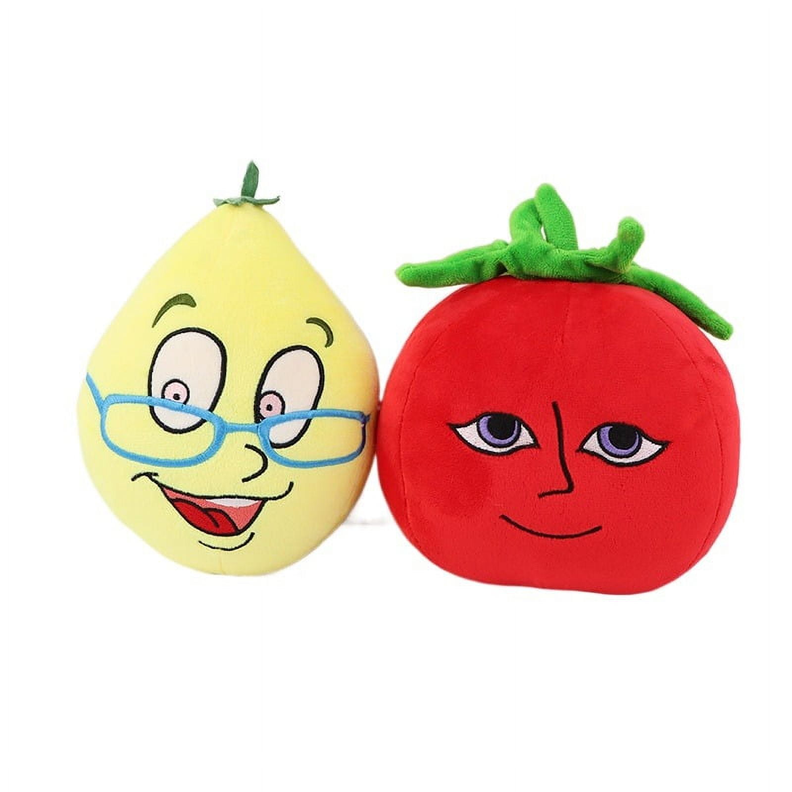 2Pcs Ms.Lemon & Mr.Tomato Plush Toy,Cute Pillow Plushie Doll,Toy Gifts for Game Lovers Fans and Kids