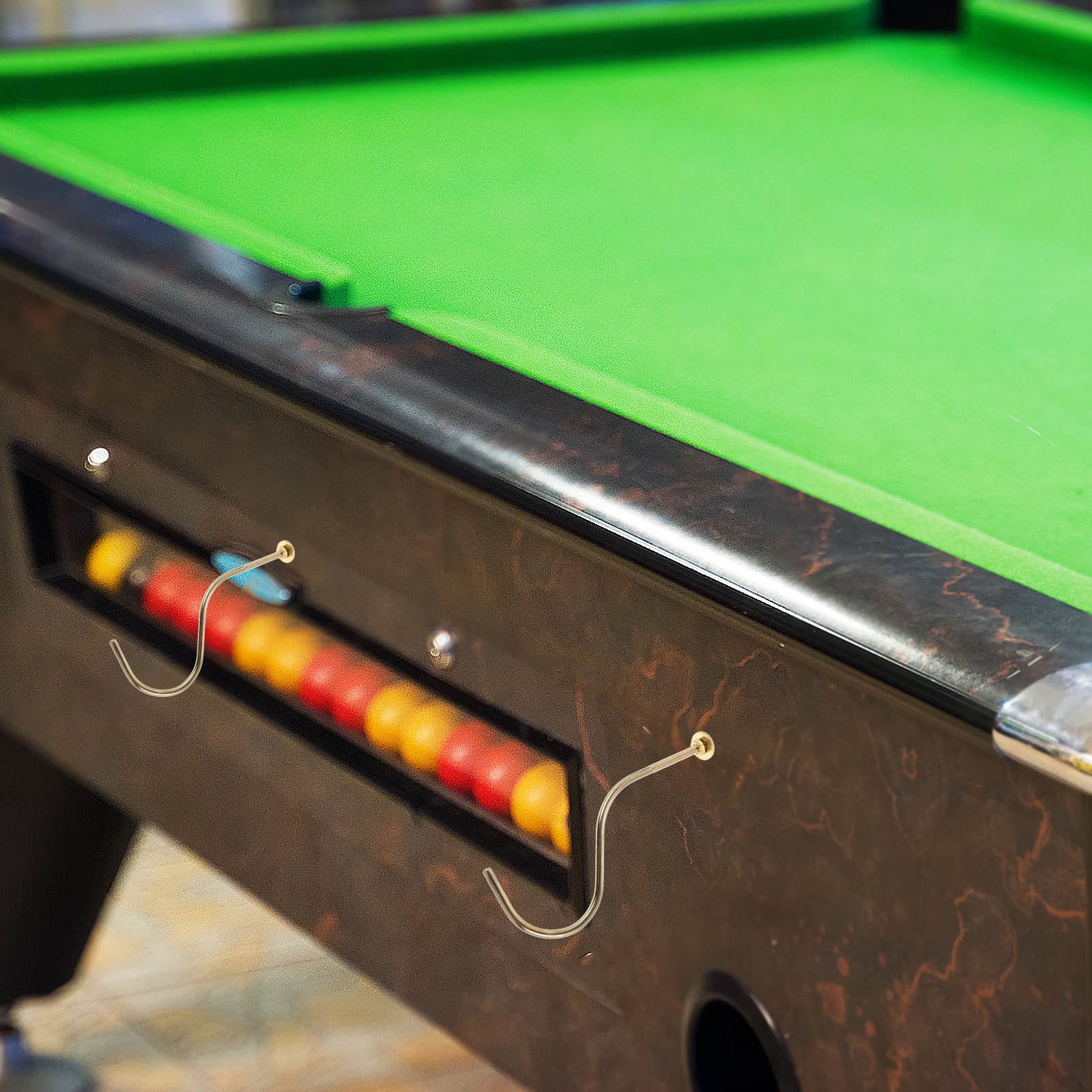 Pool Table Rack Hook 2Pcs Multi Function Golden Pool Table Rack Hook Iron Material Billiard ...