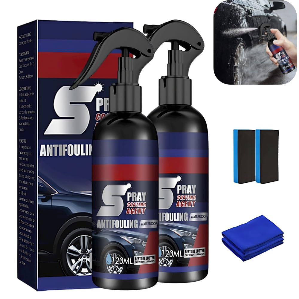 2x Quick Effect Coating Agent - 3-in-1 Auto Beschichtungsspray Für Lackschutz Und Glanz