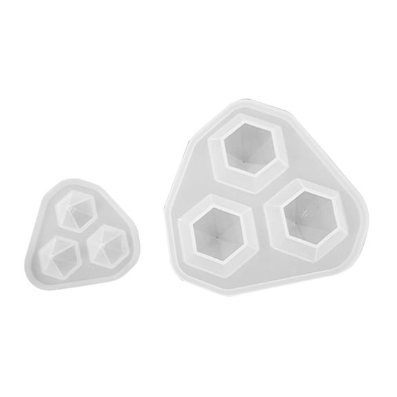 2Pcs Multi Functional Silicone Mold for Resin Pyramid Beading and Jewelry Crafting