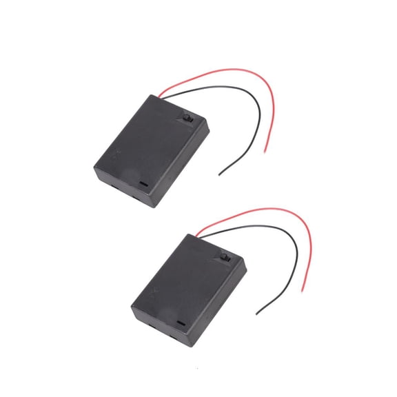 2Pcs Multi Purpose 2A Battery Case Plastic Housing Box 4/3/2-Section for Reliable Power in Various Electronics