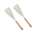 thumbnail image 1 of 2Pcs Multi-function Spatula Spoon, New Upgrade Cooking Spoon for Nonstick Cookwares, Silicone Cooking Utensils for Kitchen Gadgets, Wood Handle Spoon for Mixing, Scoop and Scrape (White), 1 of 8