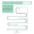 thumbnail image 1 of TTLanZJLSY，2Pcs, Multi-layer Stainless Steel Pants Rack, Colorful S-shaped Hangers 8mm (0.314 inches)., 1 of 10
