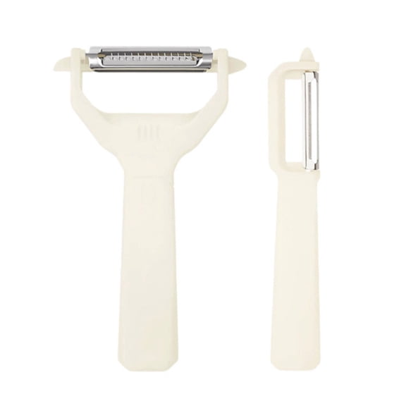 2Pcs Multifunctional Fruit and Vegetable Peeler,Convenient Grater with Non-Slip Handle, Kitchen Peeling Shredding Tool of Fruits and Vegetables,Potatoes,Cucumbers,Carrots,Apples ,etc(White)