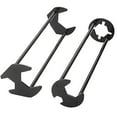 2Pcs Multifunctional Sink Basin Wrench Faucet Hose Spanner FourJaw Hex