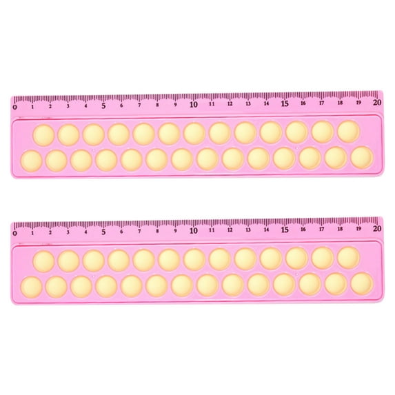 2Pcs Multipurpose Drawing Ruler Funny Toy Ruler Multifunction Ruler for Measuring Drawing Stress Relief