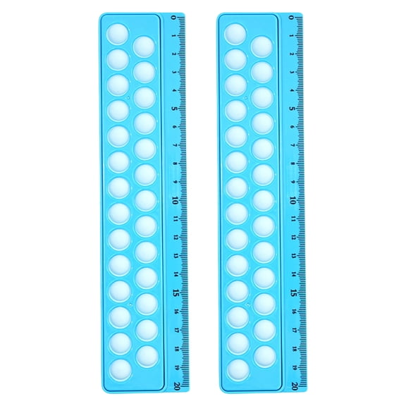 2Pcs Multipurpose Drawing Ruler Funny Toy Ruler Multifunction Ruler for Measuring Drawing Stress Relief