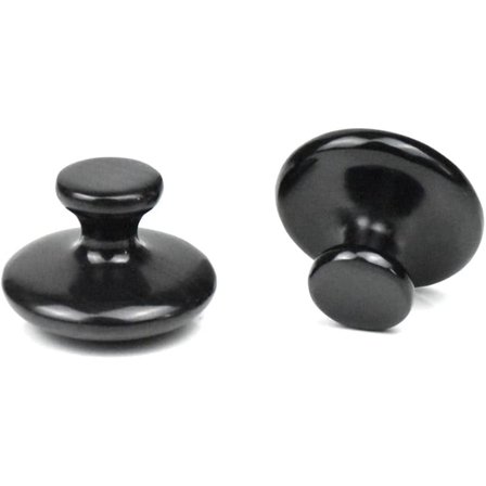 2Pcs Mushroom Shaped Massage Stones, Spa Massagers Stones ,Natural Bian Stone Hot Rock for Spa Massage