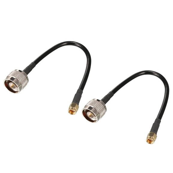 2Pcs N Male to RP-SMA Male Adapter RG58 RF Pigtail Coaxial Cable 20CM