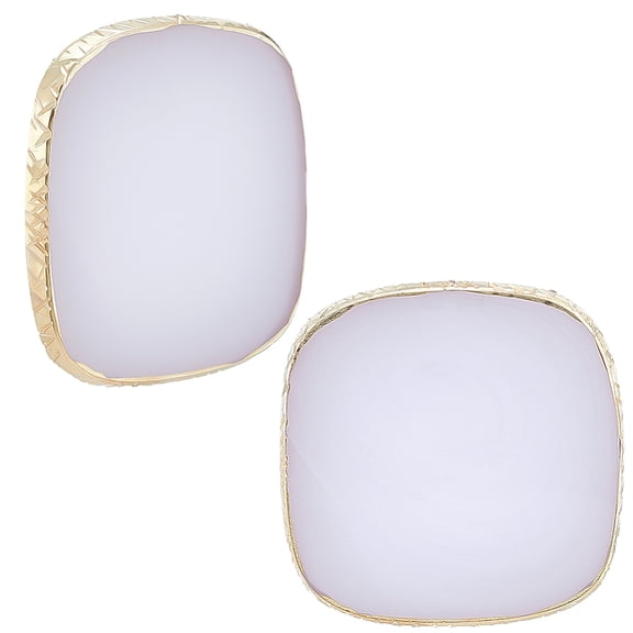 2Pcs Nail Polish Palette Resin Square Nail Art Painting Mix Color Palette Gilded Edge Tray for Gel Makeup DIY Display Board