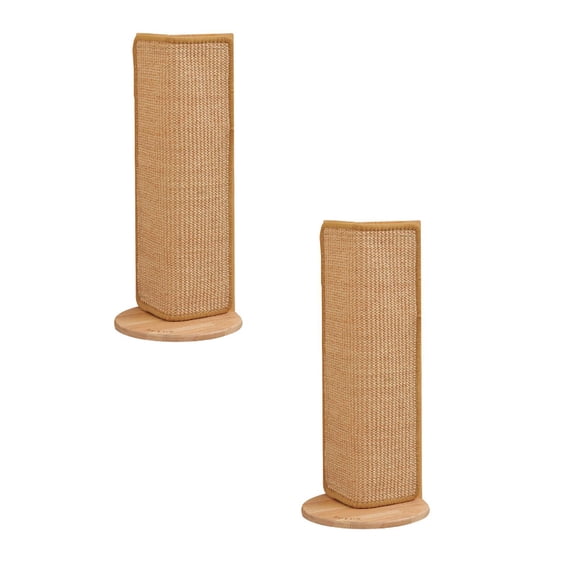 2Pcs Natural Sisal Cat Scratcher Corner Post, Wall And Sofa Edge Scratching Pad, Durable Furniture Protector For Indoor Cats 2026, Non Stable Base