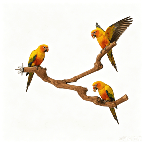 2Pcs Natural Wooden Parrot Stand Branch,Paw Grinding Fork Parakeet Chewing Stick Exercise Training Branches for Cockatiels,Small Medium Birds
