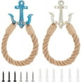 thumbnail image 1 of 2Pcs Nautical Toilet Paper Holder Nautical Rope Toilet Paper HolderRoll Holder Towel Holder Vintage Wall-Mounted Towel Rack Rope Holder, 1 of 5