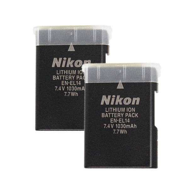 2Pcs New Original EN-EL14 Battery For Nikon D3400 D3500 D5100 D5200 D5300 D5600
