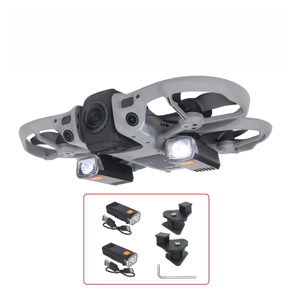 2Pcs Night Flight Lights for DJI AVATA 360 Searchlight Drone Rechargeable Signal Lamp Strobe Flash Lighting Accessories for Nighttime Use