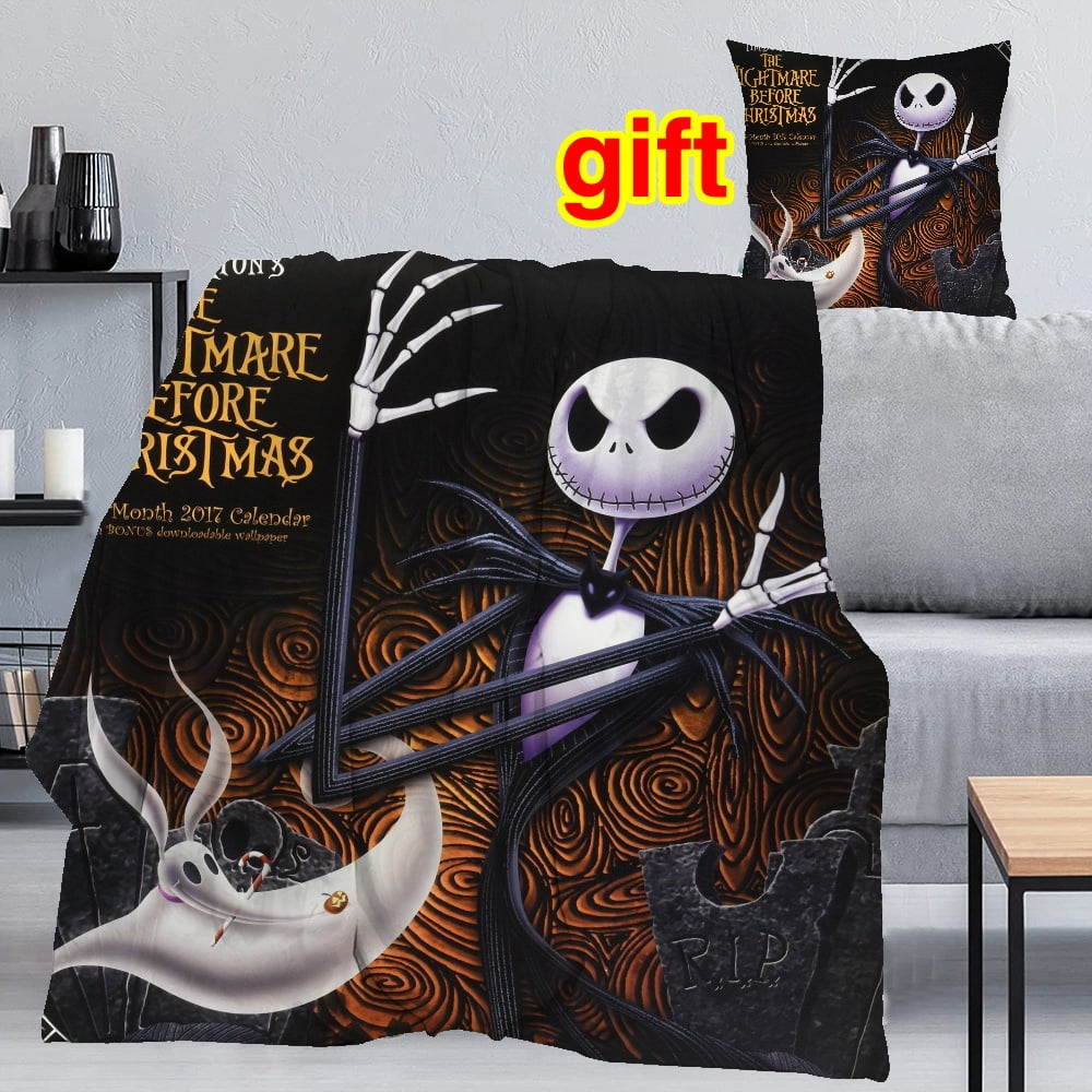 2Pcs Nightmare Before Christams Adult Weighted Blanket + Pillow