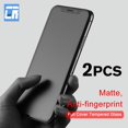 2Pcs No Fingerprint Matte Tempered Glass for iPhone 11 12 13 14 XS Max