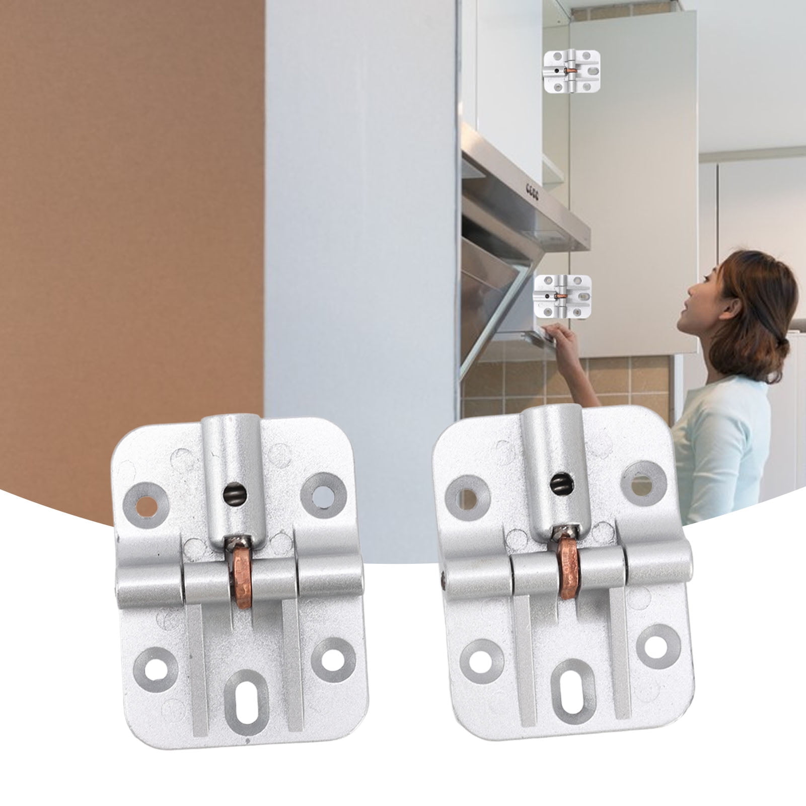 2Pcs Noise Free Heavy Duty Cupboard Door Hinge Zinc Alloy Door Hinges