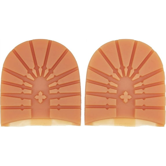 2Pcs Non-Skid Sole Protector Non-Slip Wearable Flexible Rubber Shoe Soles Back Heel Stick Pad for DIY Sports Boots Leather Shoes Repair Supplies Replacement Accessories Dark Goldenrod