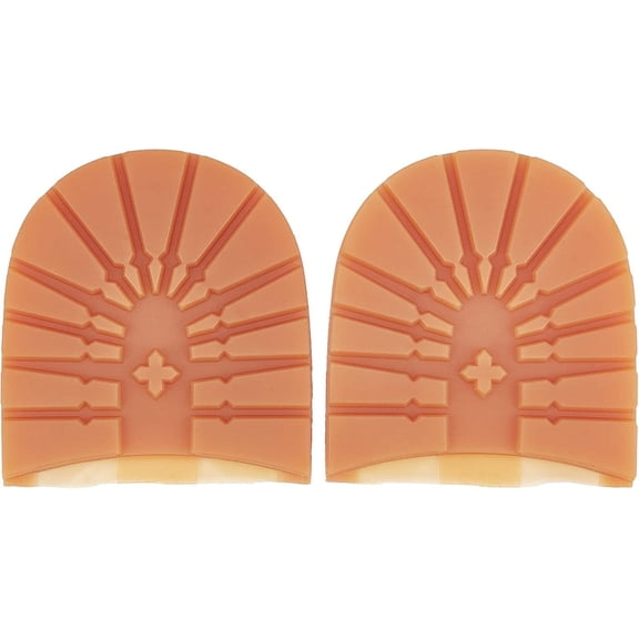 2Pcs Non-Skid Sole Protector Non-Slip Wearable Flexible Rubber Shoe Soles Back Heel Stick Pad for DIY Sports Boots Leather Shoes Repair Supplies Replacement Accessories Dark Goldenrod for DIY